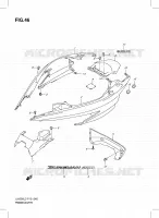 REAR FAIRING (UH200GL3 P19) for Suzuki BURGMAN 200 2013
