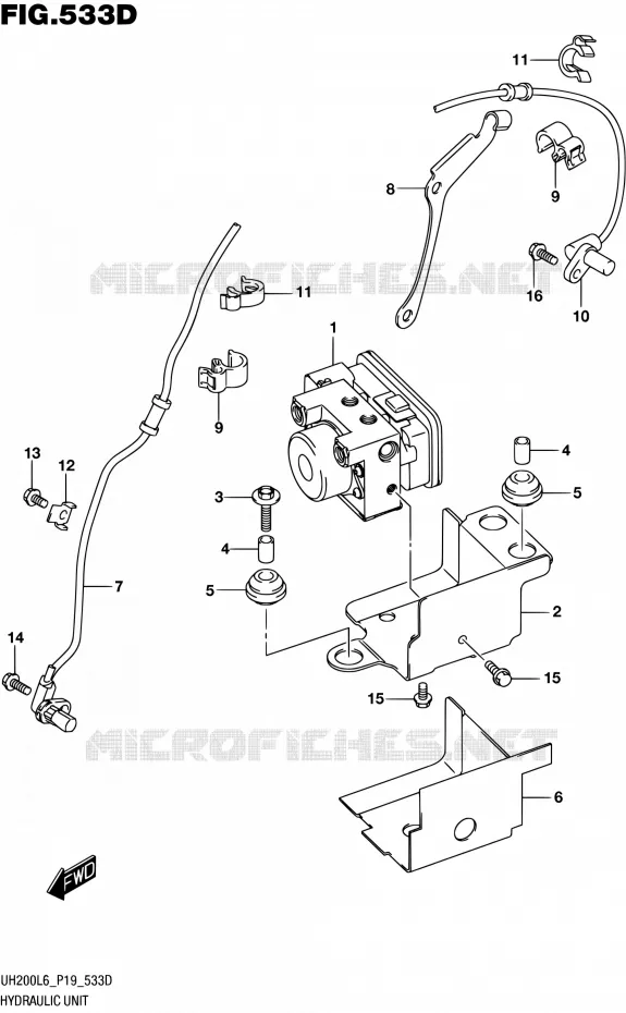 ABS SYSTEM (UH200AL6 P53) Suzuki SCOOTER 200 BURGMAN 2016  UH200 L6 (P19)