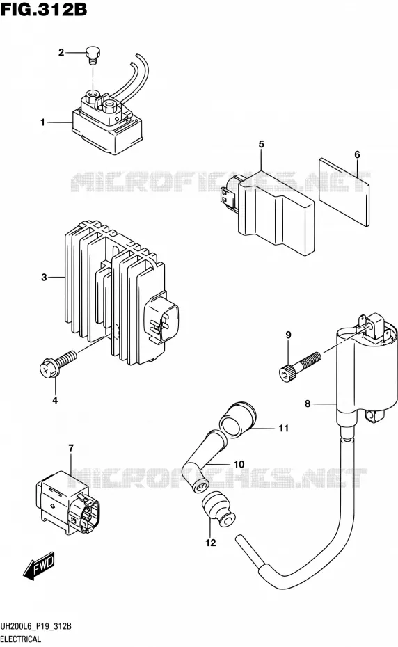 ELECTRICAL (UH200L6 P53) Suzuki SCOOTER 200 BURGMAN 2016  UH200 L6 (P19)