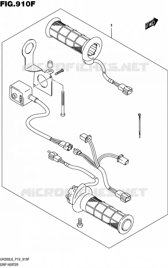 GRIP HEATER SET (OPTIONAL:UH200AL6 P53) Suzuki SCOOTER 200 BURGMAN 2016  UH200 L6 (P19)
