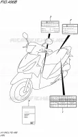 LABEL (UK110NEL5 P19) for Suzuki ADDRESS 110 2015