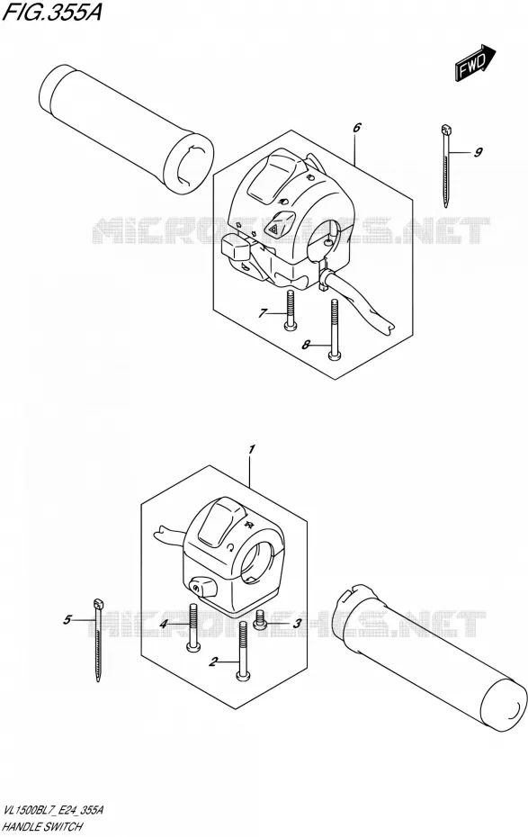 SWITCHES Suzuki MOTO 1500 BOULEVARD 2017  VL1500B L7 (E24)