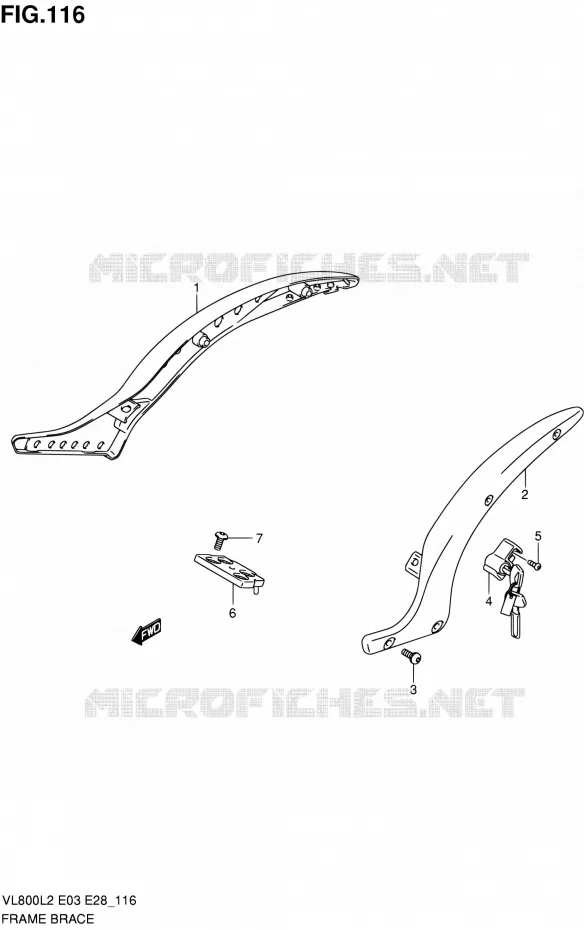 FRAME BRACE Suzuki MOTO 800 VOLUSIA 2012  VL800 L2/VL800T L2/VL800C L2