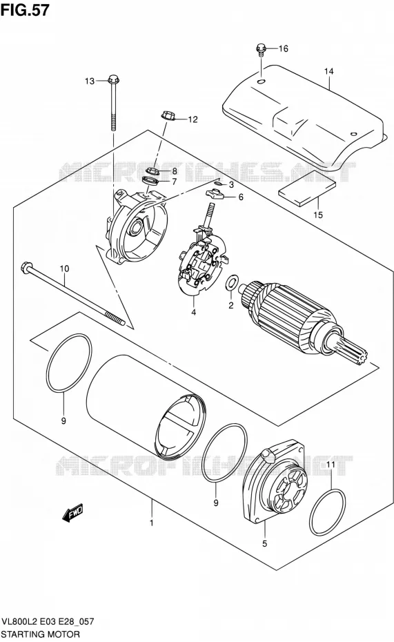 STARTER MOTOR Suzuki MOTO 800 VOLUSIA 2012  VL800 L2/VL800T L2/VL800C L2