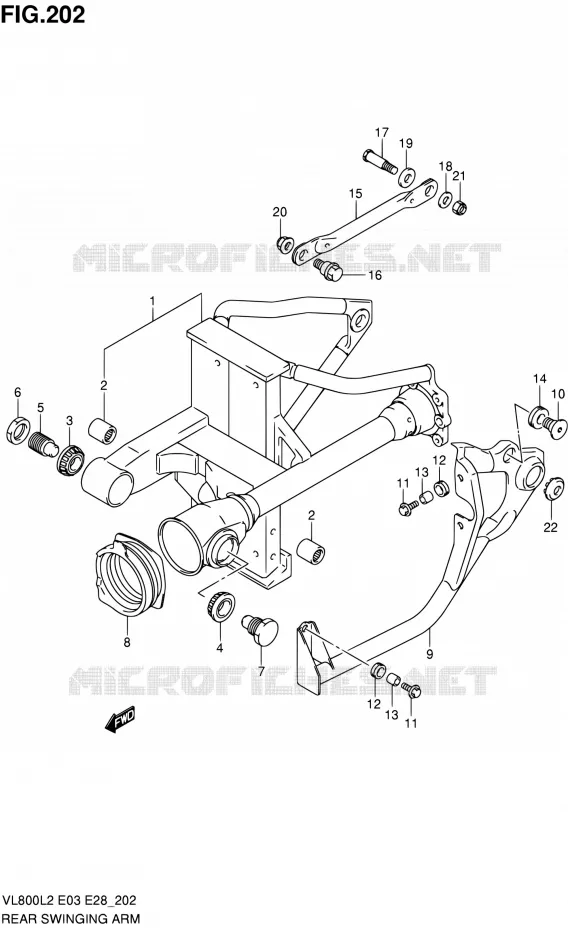 SWINGARM Suzuki MOTO 800 VOLUSIA 2012  VL800 L2/VL800T L2/VL800C L2