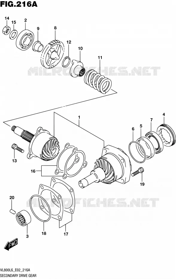 DRIVESHAFT Suzuki MOTO 800 BOULEVARD 2016  VL800 L6 (E19)