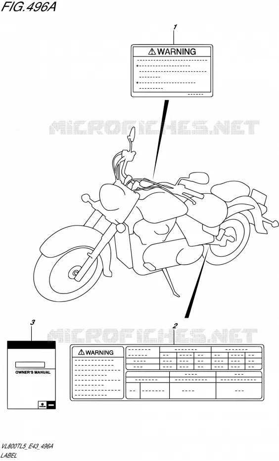 LABEL Suzuki MOTO 800 BOULEVARD 2015  VL800T L5 (E43)