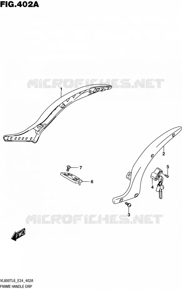 FRAME HANDLE GRIP Suzuki MOTO 800 BOULEVARD 2016  VL800T L6 (E24)