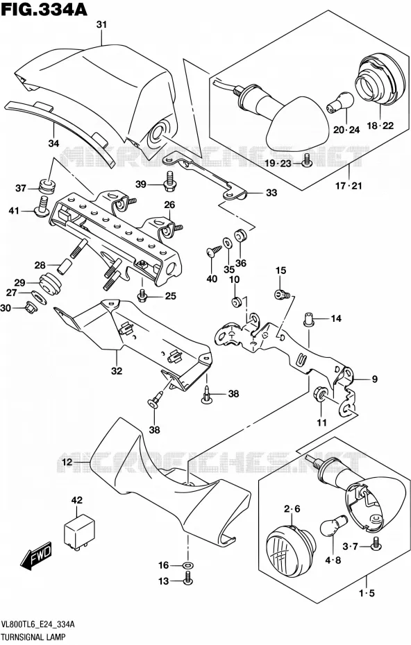 INDICATORS Suzuki MOTO 800 BOULEVARD 2016  VL800T L6 (E24)