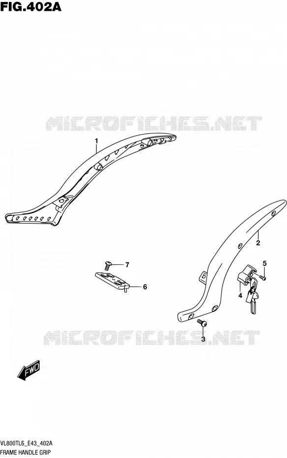 FRAME HANDLE GRIP Suzuki MOTO 800 BOULEVARD 2016  VL800T L6 (E43)