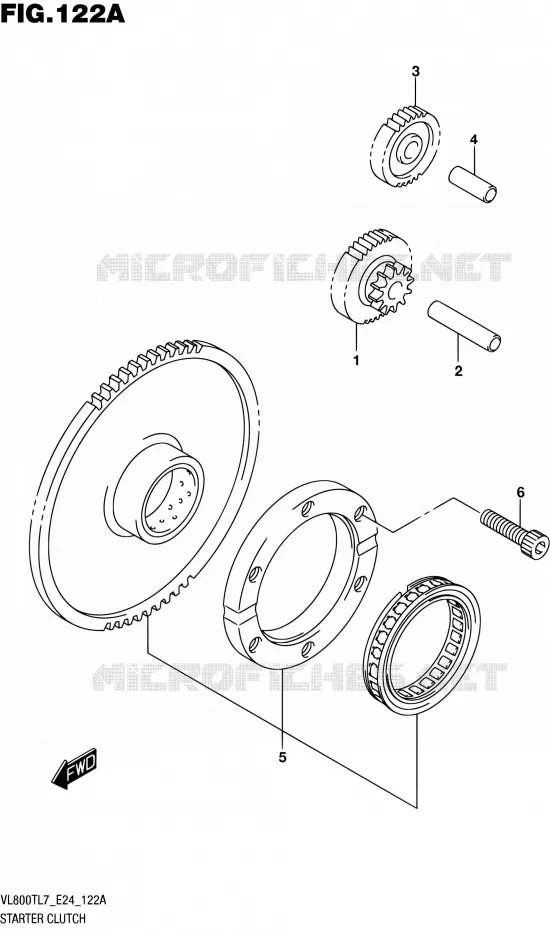 STARTER MOTOR CLUTCH Suzuki MOTO 800 BOULEVARD 2017  VL800T L7 (E24)