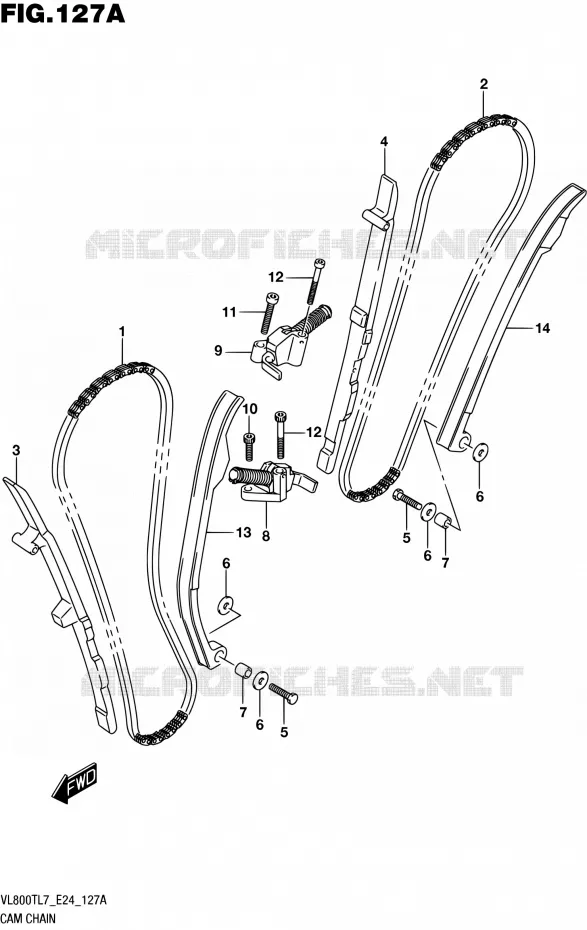 TIMING Suzuki MOTO 800 BOULEVARD 2017  VL800T L7 (E24)