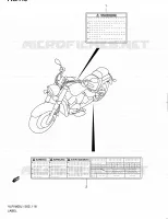 LABEL (VLR1800L1 E02) for Suzuki INTRUDER 1800 2011