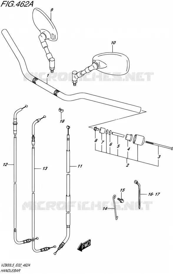 HANDLEBAR Suzuki MOTO 800 INTRUDER 2015  VZ800 L5 (E19)