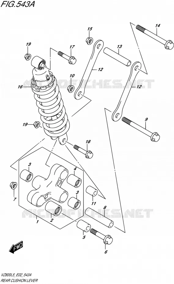 SHOCK ABSORBER LINKAGE Suzuki MOTO 800 INTRUDER 2015  VZ800 L5 (E19)