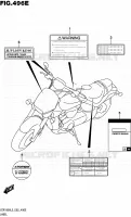LABEL (VZR1800BZL5 E19) for Suzuki INTRUDER 1800 2015