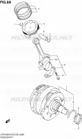 CRANKSHAFT (MODEL L0) for Suzuki INTRUDER 1800 2010