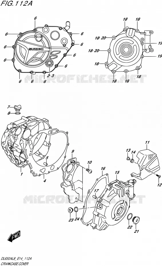 CASING Suzuki MOTO 650 V-STROM 2018  DL650AL8 E14