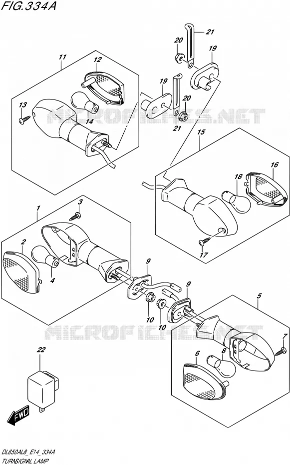 INDICATORS Suzuki MOTO 650 V-STROM 2018  DL650AL8 E14