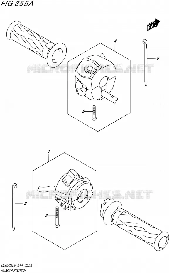 SWITCHES Suzuki MOTO 650 V-STROM 2018  DL650AL8 E14
