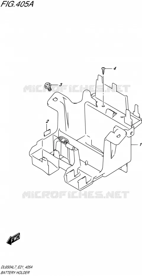 BATTERY BOX - TOOLS Suzuki MOTO 650 V-STROM 2017  DL650AL7 E21