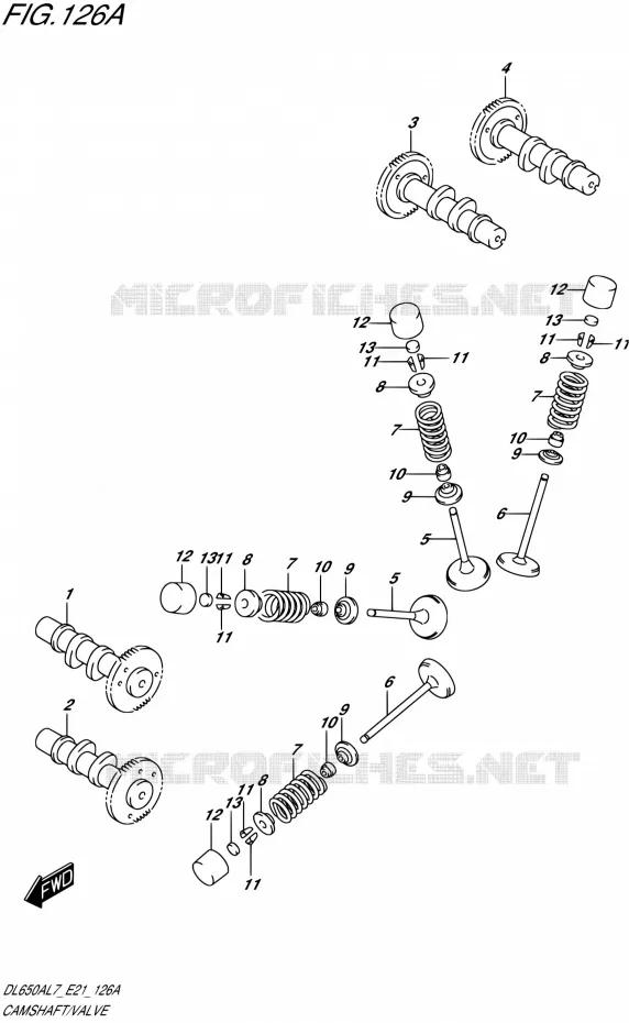 CAMSHAFT - VALVES Suzuki MOTO 650 V-STROM 2017  DL650AL7 E21
