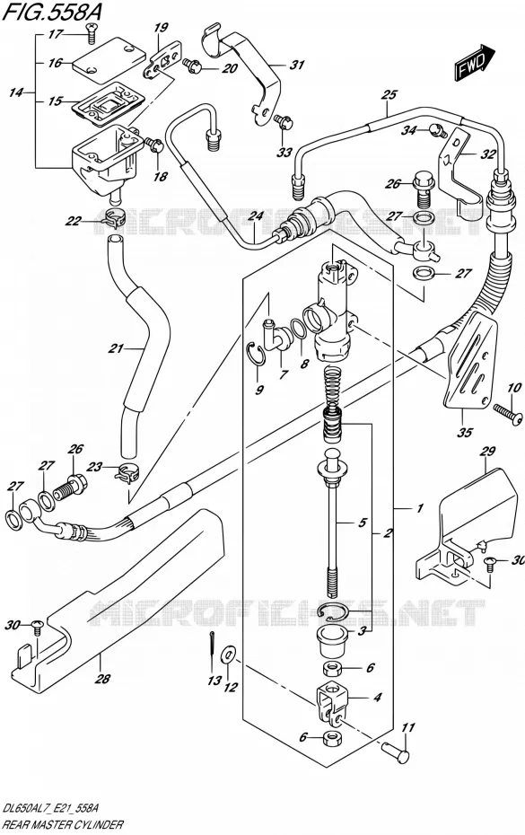 REAR MASTER CYLINDER Suzuki MOTO 650 V-STROM 2017  DL650AL7 E21