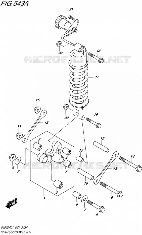 SHOCK ABSORBER LINKAGE Suzuki MOTO 650 V-STROM 2017  DL650AL7 E21