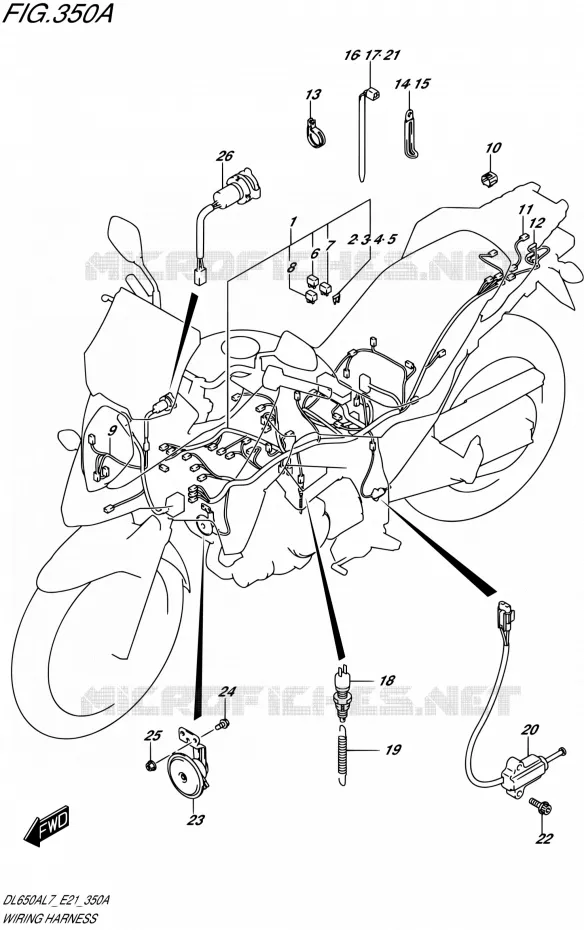 WIRING HARNESS Suzuki MOTO 650 V-STROM 2017  DL650AL7 E21