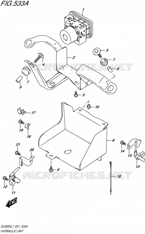 ABS SYSTEM Suzuki MOTO 650 V-STROM 2017  DL650XAL7 E21