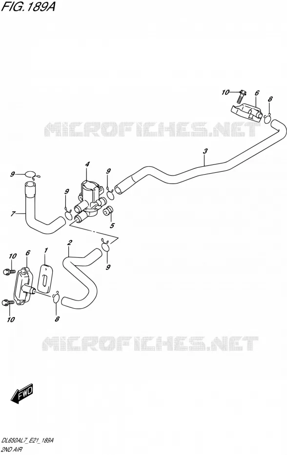 ANTI POLLUTION SYSTEM Suzuki MOTO 650 V-STROM 2017  DL650XAL7 E21