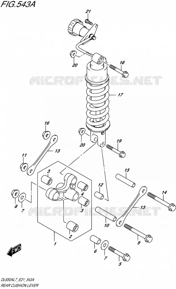 SHOCK ABSORBER LINKAGE Suzuki MOTO 650 V-STROM 2017  DL650XAL7 E21