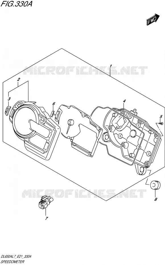 SPEEDOMETER Suzuki MOTO 650 V-STROM 2017  DL650XAL7 E21