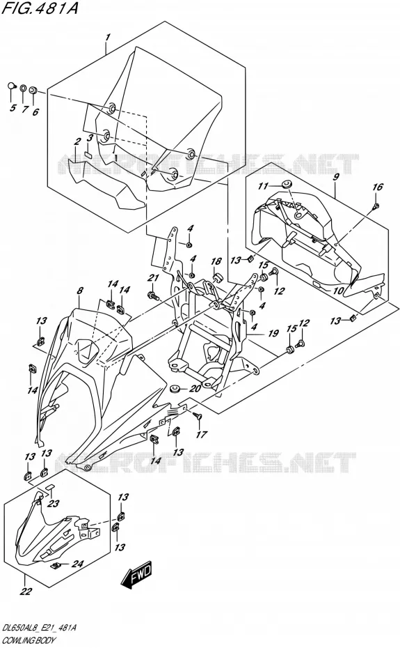 FAIRING - LABELS Suzuki MOTO 650 V-STROM 2018  DL650A L8 E21