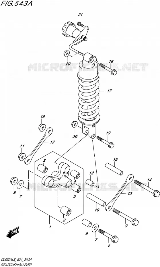 SHOCK ABSORBER LINKAGE Suzuki MOTO 650 V-STROM 2018  DL650XAL8 E21
