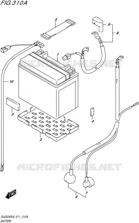 BATTERY Suzuki MOTO 650 V-STROM 2018  DL650AP L8 (E11)