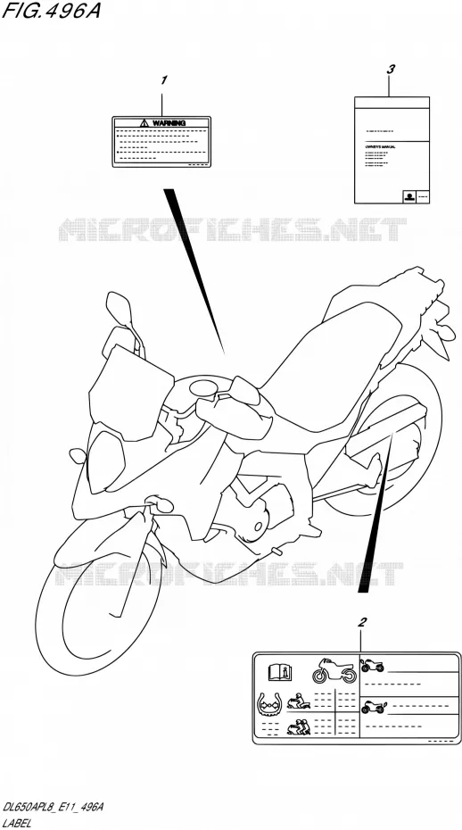 LABEL Suzuki MOTO 650 V-STROM 2018  DL650AP L8 (E11)