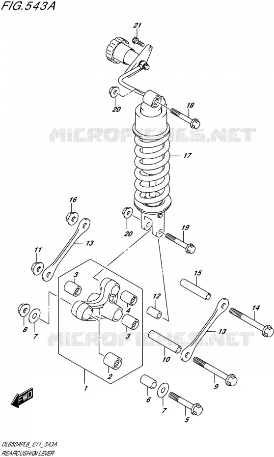 SHOCK ABSORBER LINKAGE Suzuki MOTO 650 V-STROM 2018  DL650AP L8 (E11)