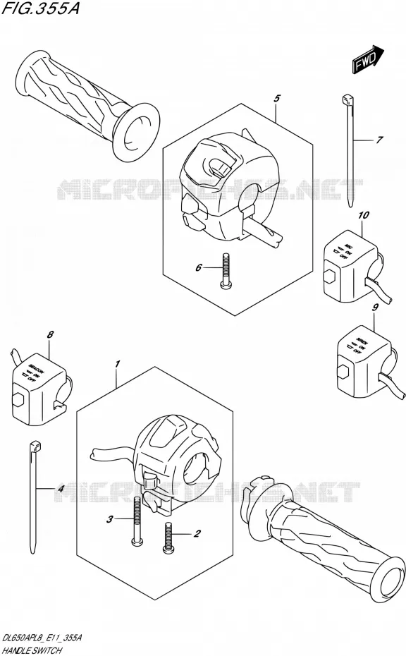 SWITCHES Suzuki MOTO 650 V-STROM 2018  DL650AP L8 (E11)