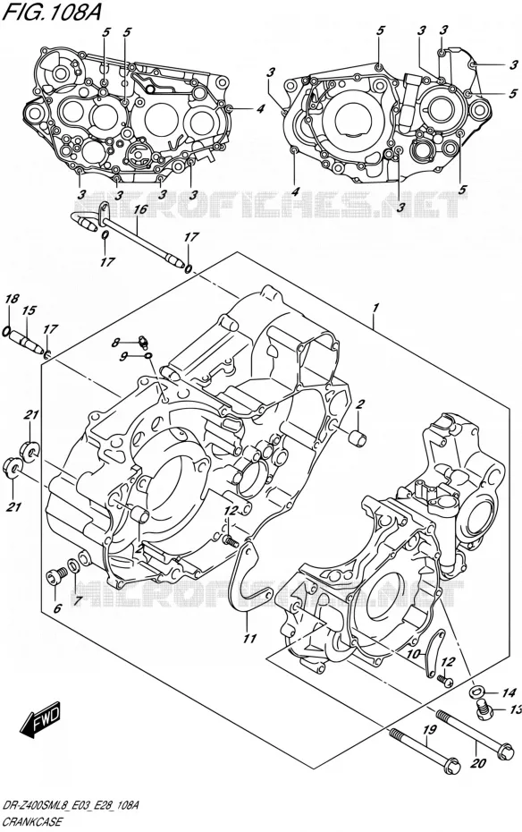 CASING Suzuki MOTO 400 DR-ZSM 2018  DR-Z400SML8 (E03,E28,P33)