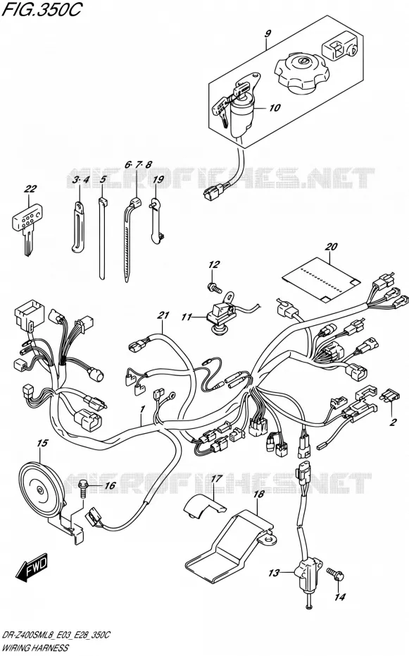 WIRING HARNESSU (DR-Z400SML8 E33) Suzuki MOTO 400 DR-ZSM 2018  DR-Z400SML8 (E03,E28,P33)