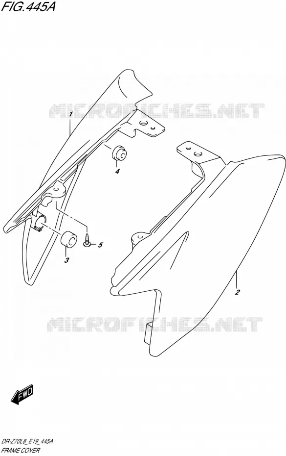 REAR FAIRING Suzuki MOTO 70 DR-Z 2018  DR-Z70L8 E19