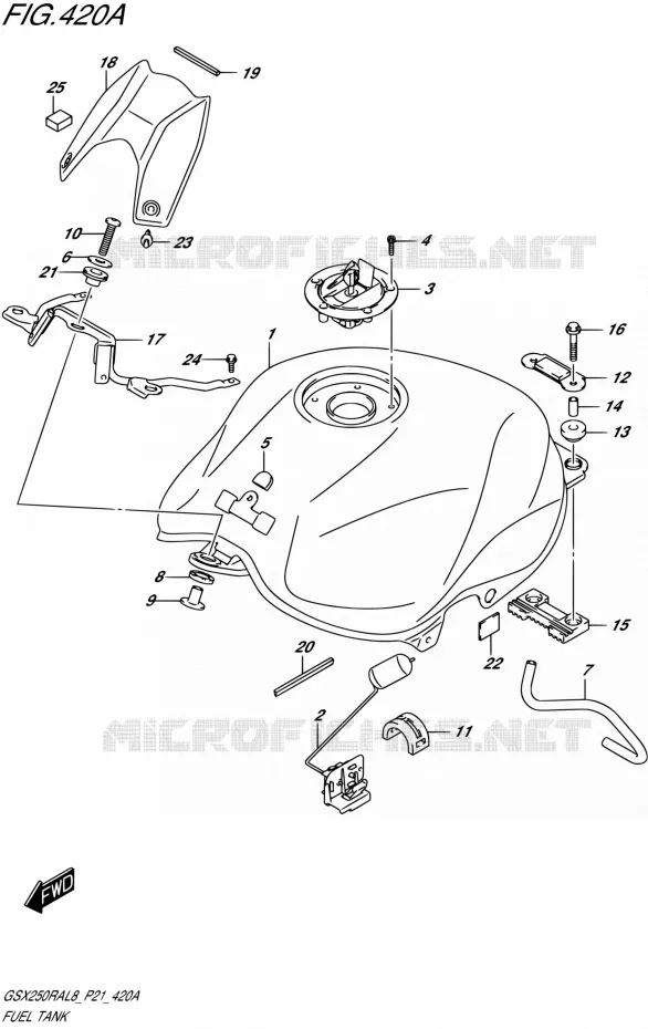 FUEL TANK ESS (GW250RAL8 P21) Suzuki MOTO 250 GSX-R 2018  GSX250RA L8/GSX250RZA L8 P21