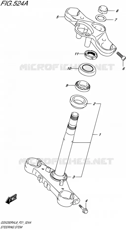 STEERING COLUMN Suzuki MOTO 250 GSX-R 2018  GSX250RA L8/GSX250RZA L8 P21