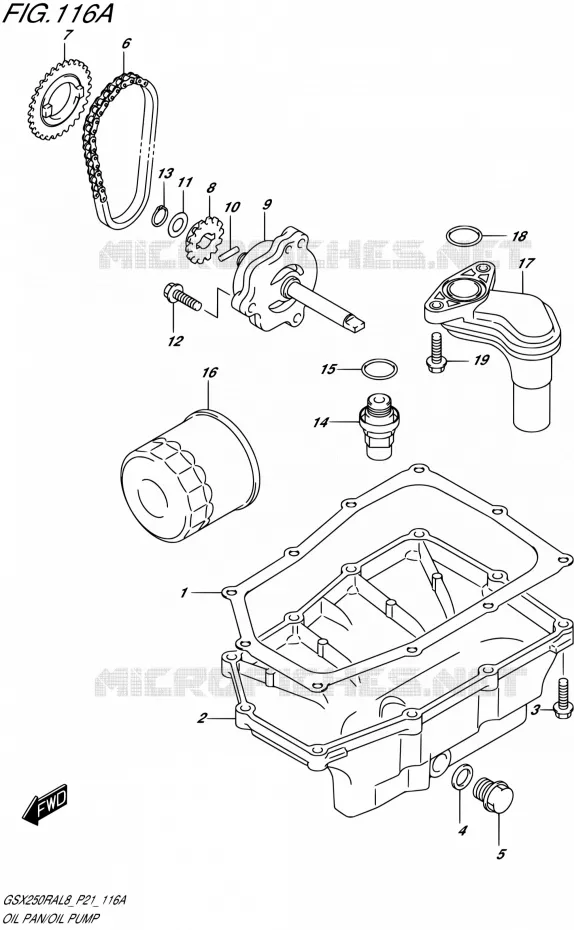 SUMP - OIL PUMP Suzuki MOTO 250 GSX-R 2018  GSX250RA L8/GSX250RZA L8 P21