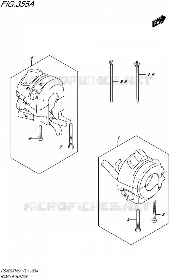 SWITCHES Suzuki MOTO 250 GSX-R 2018  GSX250RA L8/GSX250RZA L8 P21