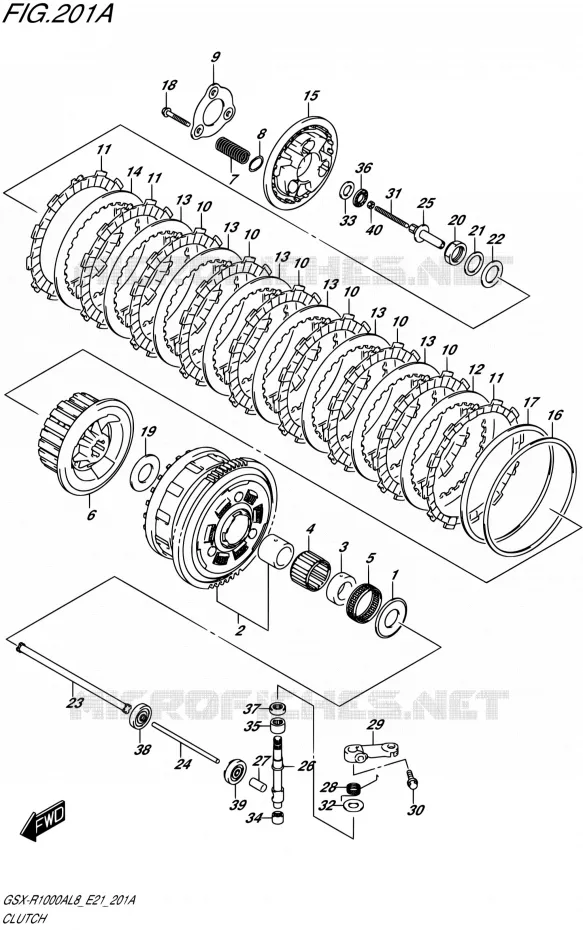 CLUTCH Suzuki MOTO 1000 GSX-R 2018  GSX-R1000RZAL8 / GSX-R1000RAL8 E21