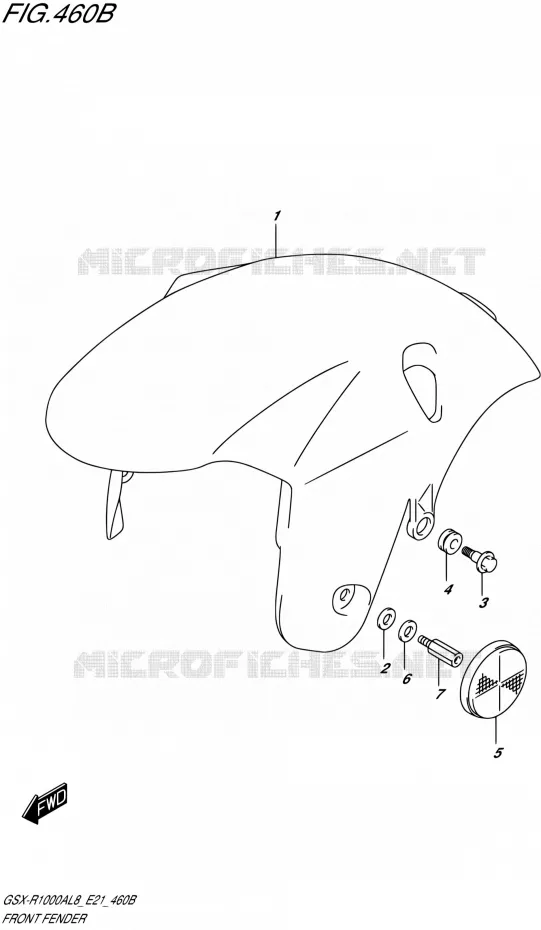 FRONT FENDERSX-R1000RZAL8 E21) Suzuki MOTO 1000 GSX-R 2018  GSX-R1000RZAL8 / GSX-R1000RAL8 E21