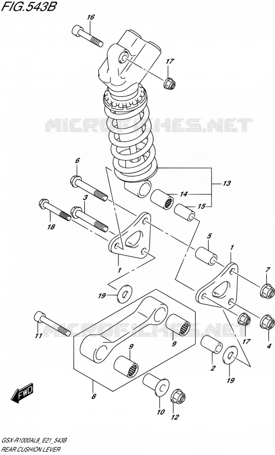 SHOCK ABSORBER LINKAGEERE (GSX-R1000RZAL8 E21) Suzuki MOTO 1000 GSX-R 2018  GSX-R1000RZAL8 / GSX-R1000RAL8 E21