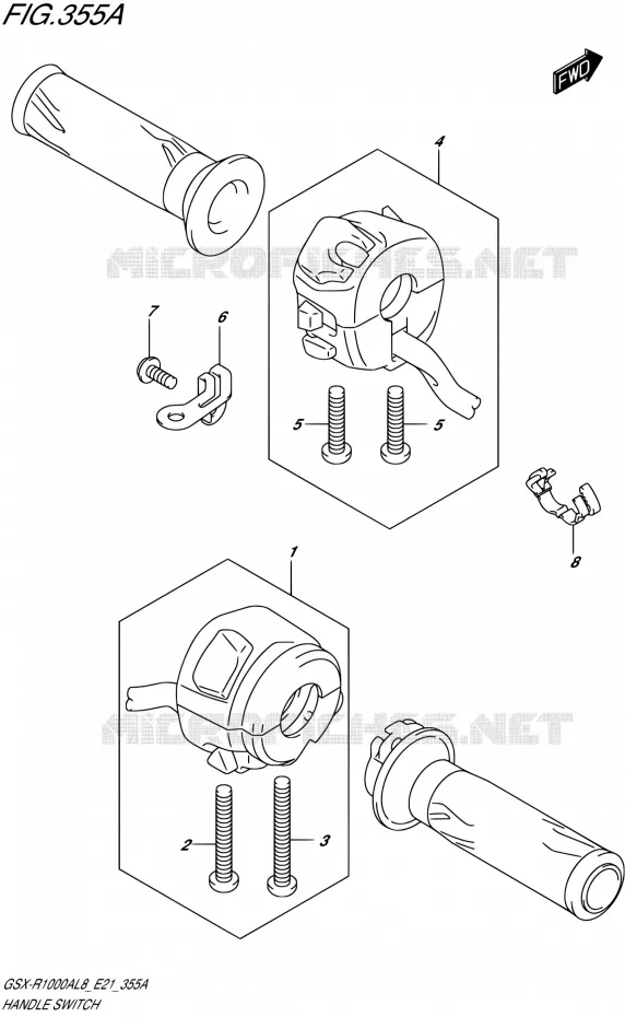 SWITCHES Suzuki MOTO 1000 GSX-R 2018  GSX-R1000RZAL8 / GSX-R1000RAL8 E21